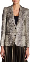 Thumbnail for your product : Zadig & Voltaire Vedaz Snake Print Notch Collar Blazer