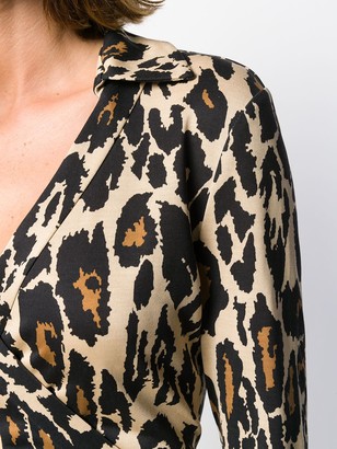 Diane von Furstenberg Leopard Print Shirt Dress