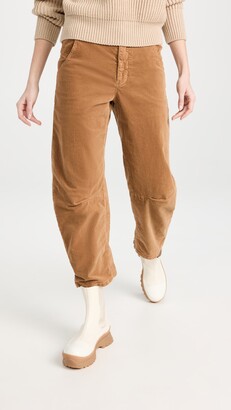 Corette cotton-blend velvet straight-leg pants