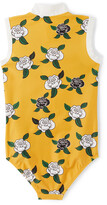 Thumbnail for your product : Mini Rodini Kids Yellow Rose Zip One-Piece Swimsuit