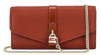 Chloé Aby Wallet on Chain Bag in Brown
