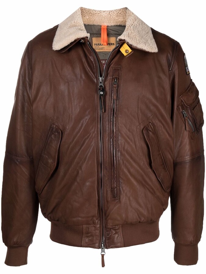 parajumpers ernie leather jacket