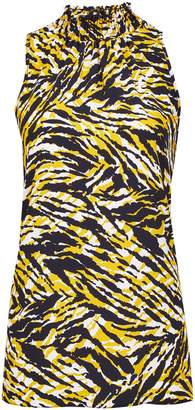 Dorothy Perkins Womens **Tall Yellow Zebra Print Halter Neck Top