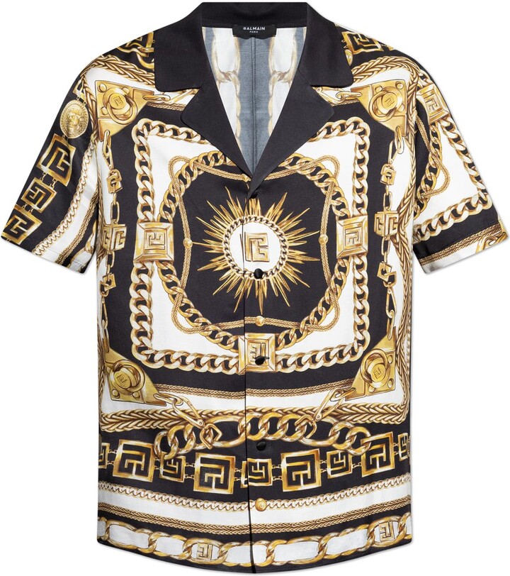 Baroque Shirt Men Gold ShopStyle UK