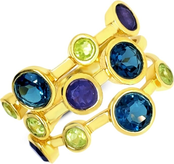 Gem Bazaar Jewellery Gold / Green / Blue The Juliet Ring
