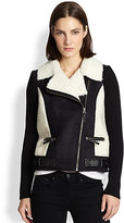 Thumbnail for your product : Design History Faux Shearling & Faux Leather Motorcycle Jacket