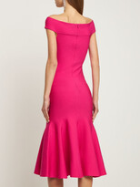 Thumbnail for your product : Roland Mouret Off-the-shoulder viscose knit midi dress