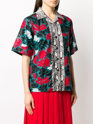 Marni Eyed Leaves print blouse