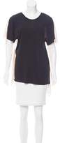 Thumbnail for your product : 3.1 Phillip Lim Silk-Accented Short Sleeve Top