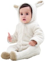 Thumbnail for your product : Janeyer® Janeyer Kids Baby Cartoon Bear Hooded Romper Warm Polar Fleece Jumpsuit Outfits 100cm