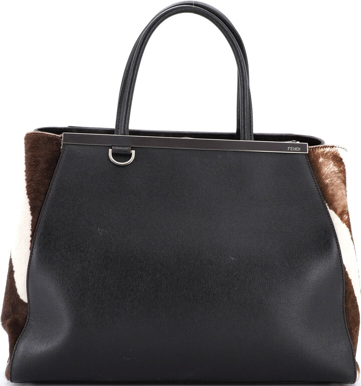 Fendi 2Jours Bag Pony Hair and Leather Large