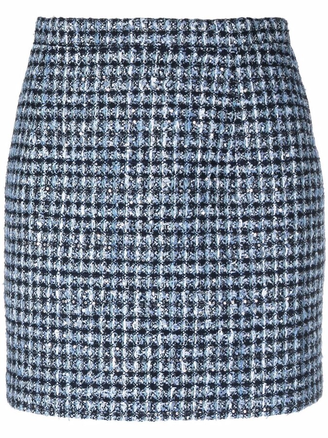 Alessandra Rich High-Waisted Tweed Mini Skirt - ShopStyle