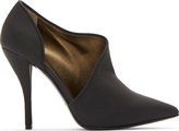 Thumbnail for your product : Lanvin Black Rubberized Lambskin Cut-Out Ankle Boots