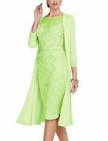 Thumbnail for your product : ShineGown Mother of The Groom Dresses Women's 2 Pieces Knee Length Lace Chiffon Gown with Jacket
