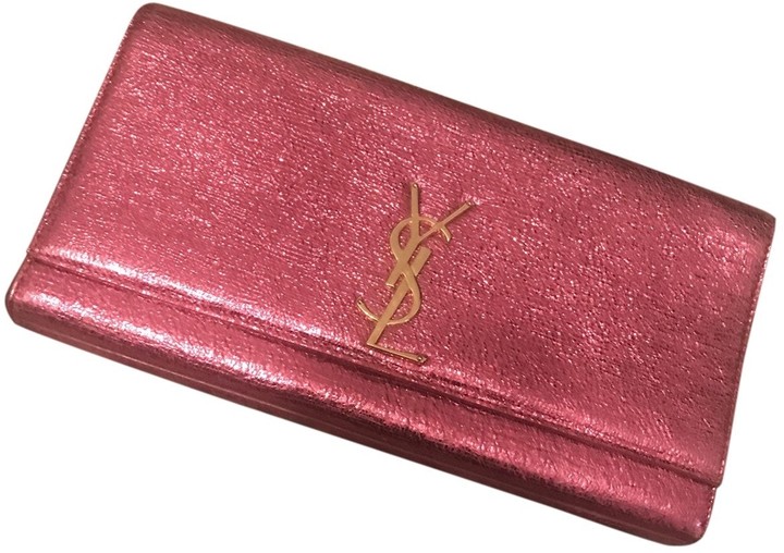 pink glitter clutch bag