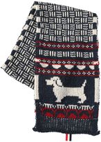 Thumbnail for your product : Thom Browne Dog Wool Mohair Jacquard Scarf