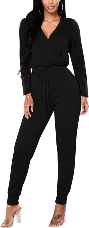 Deep V-neck Jumpsuit | Shop the world's largest collection of 