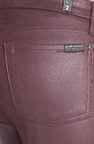 Thumbnail for your product : 7 For All Mankind 'The Skinny' Faux Leather Skinny Pants (Burgundy Crackle)