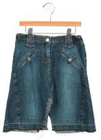 Thumbnail for your product : Miss Blumarine Girls' Embellished Denim Skirt