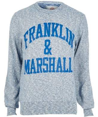 River Island Mens Blue Franklin and Marshall sweatshirt