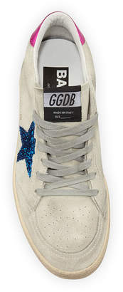 Golden Goose Ball Star Glitter & Suede Sneakers