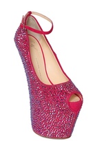 Thumbnail for your product : Giuseppe Zanotti 200mm Swarovski Covered Suede Wedges