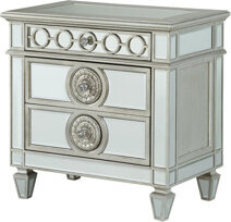 Everly Quinn Varian Mirrored Nightstand