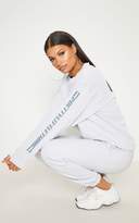 Thumbnail for your product : PrettyLittleThing Black Logo Stripe Oversized Sweater