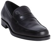 Thumbnail for your product : Tod's black leather slip on penny loafers
