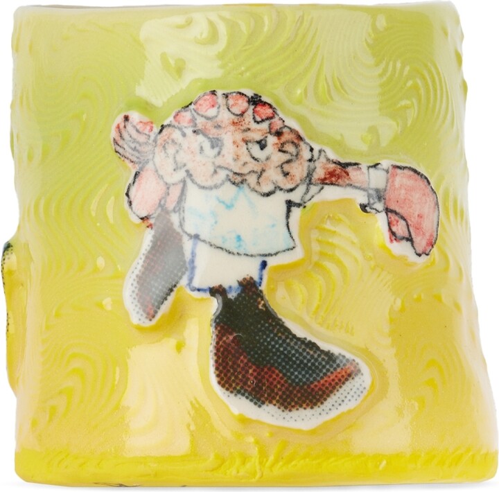 Handle With Care by Christian Moses Green & Yellow Foam Runner Cup