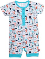 Thumbnail for your product : Zutano 'Beep Beep' Cotton Henley Romper (Baby Boys)