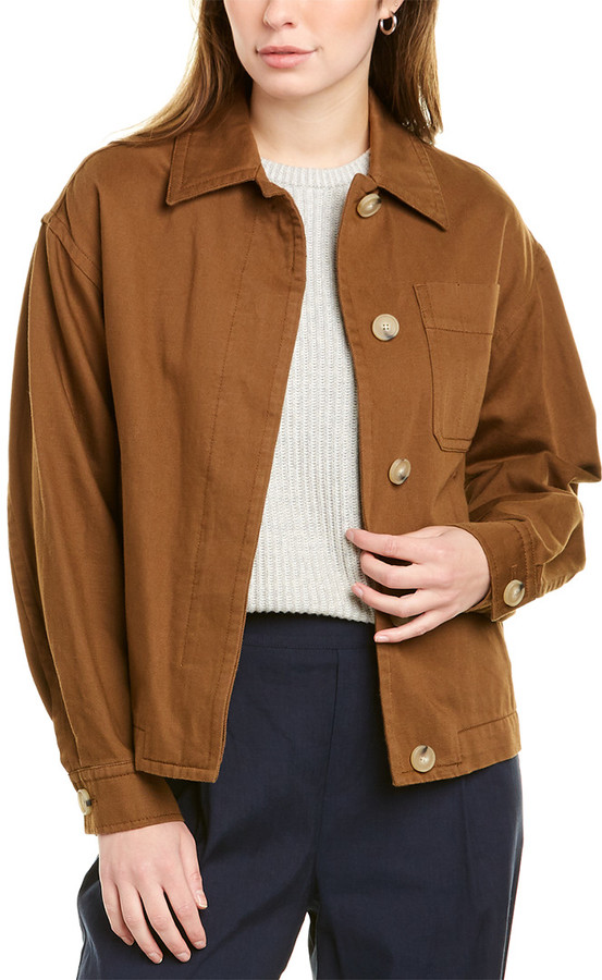 vince cropped utility jacket