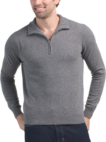 TJMAXX Wool Blend Quarter Zip Sweater For Men, Nylon/Wool