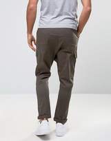 Thumbnail for your product : ASOS Drop Crotch Cargo Pants With Zip Details In Khaki