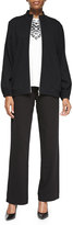 Thumbnail for your product : Joan Vass Mock-Neck Zip-Front Jacket