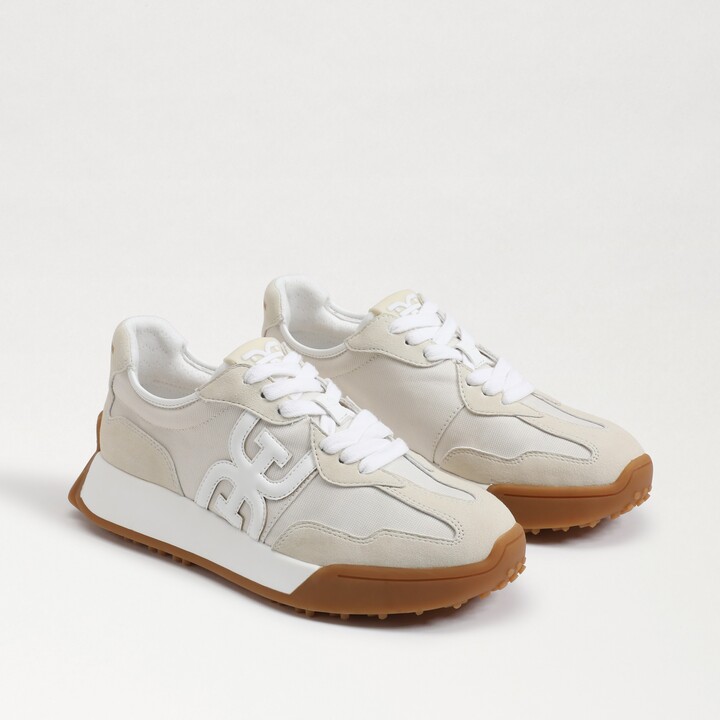 Sam Edelman Langley Lace Up Sneaker Off White Canvas