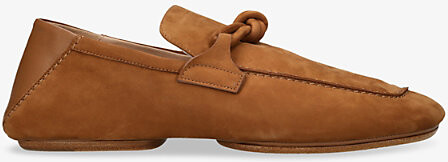 Bottega Veneta Mens Camel Daddy Nubuck-Leather Loafers Eur 45 / 11 Uk Men
