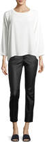 Thumbnail for your product : Vince Crewneck Long-Sleeve Silk Blouse