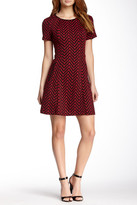 Thumbnail for your product : ECI Short Sleeve Jacquard Chevron Knit Flare Dress