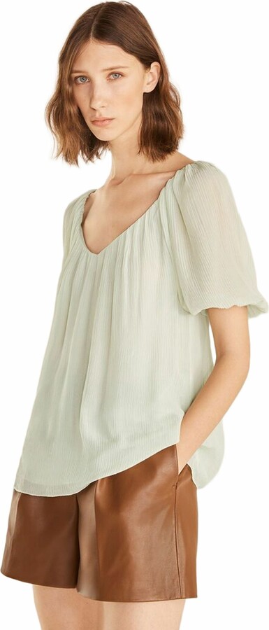 Rebecca Taylor Puff Sleeve Top