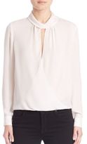 Thumbnail for your product : L'Agence Kendra Long Sleeve Knot Collar Blouse