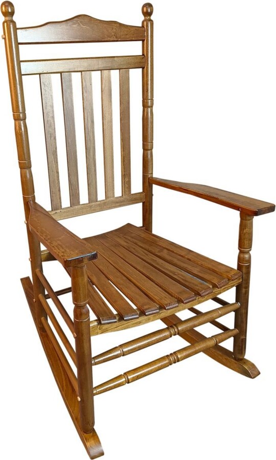 Simplie Fun Balcony Porch Adult Rocking Chair Oak - ShopStyle Armchairs ...