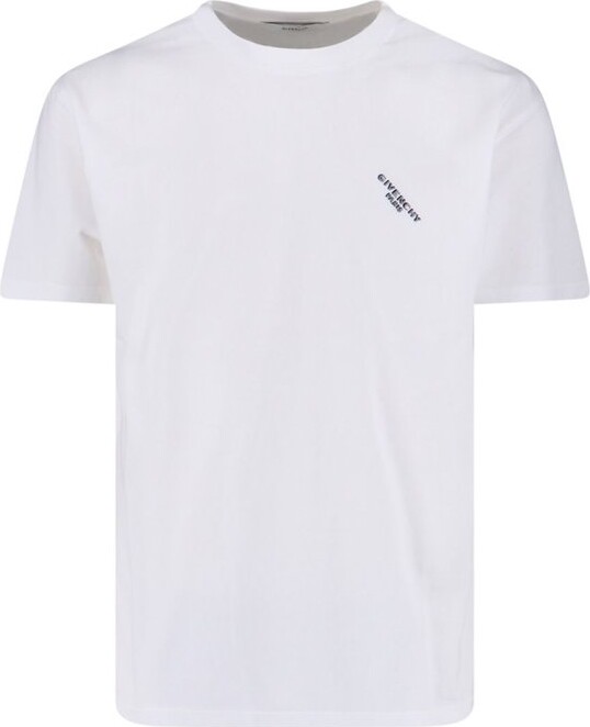 Givenchy Logo Embroidered Crewneck T-Shirt - ShopStyle
