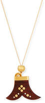 Thumbnail for your product : Chloé Janis Wooden Pendant Necklace