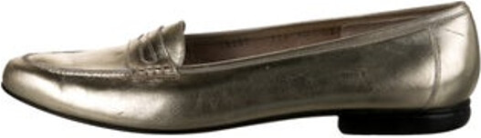 Ferragamo Leather Loafers White Semi-Pointed Toes