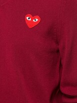 Thumbnail for your product : Comme des Garçons PLAY V-Neck Heart Embroidered Sweater