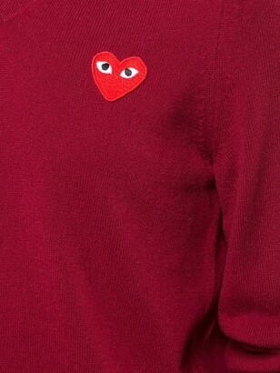 Comme des Garçons PLAY V-Neck Heart Embroidered Sweater