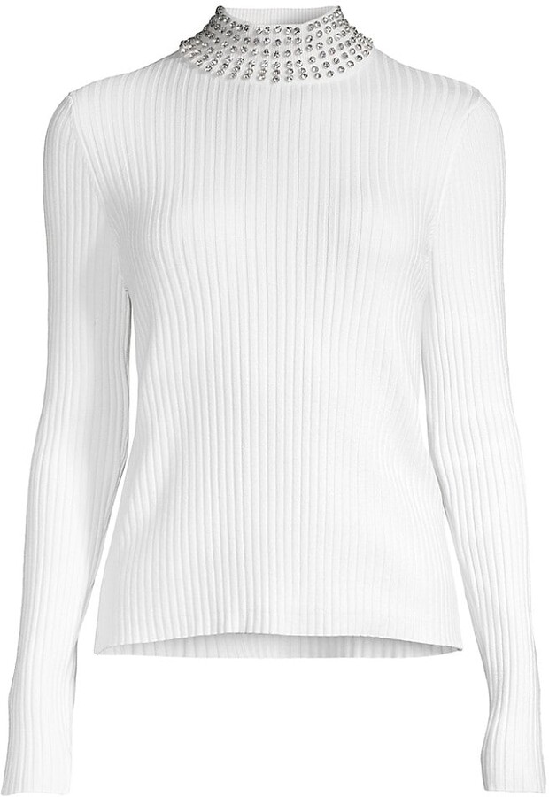 white mock turtleneck