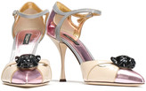 Thumbnail for your product : Dolce & Gabbana Embellished Color-block Patent And Mirrored-leather Pumps