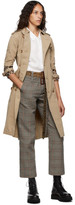 Thumbnail for your product : R 13 Khaki Three-Quarter Sleeve Trench Coat